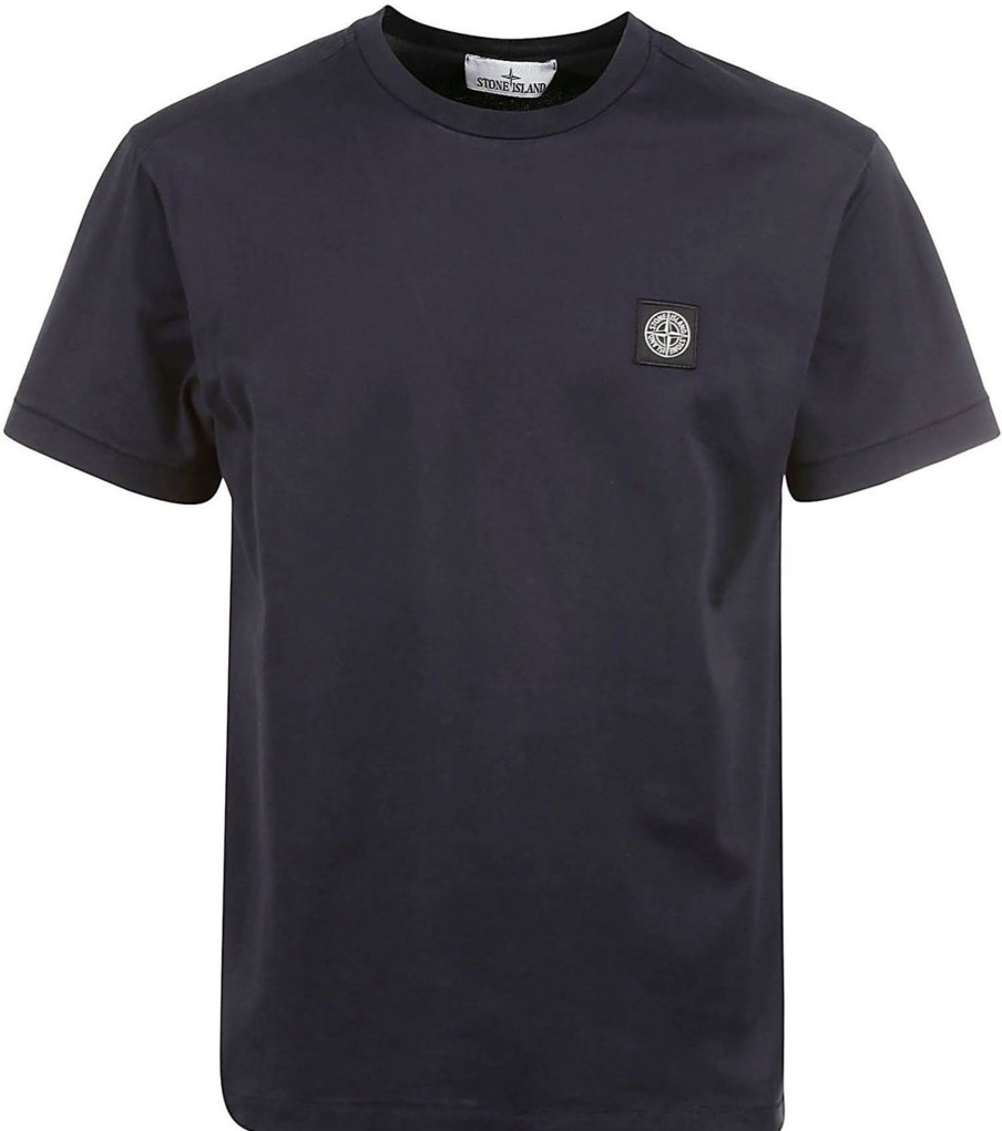 Heren Stone Island | Stone Island T-Shirts And Polos Blue Blauw