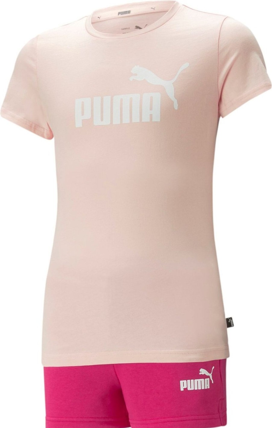 Kids Puma Sets | Puma Suit Kid Logo Tee & Shorts Set 846936.66 Roze