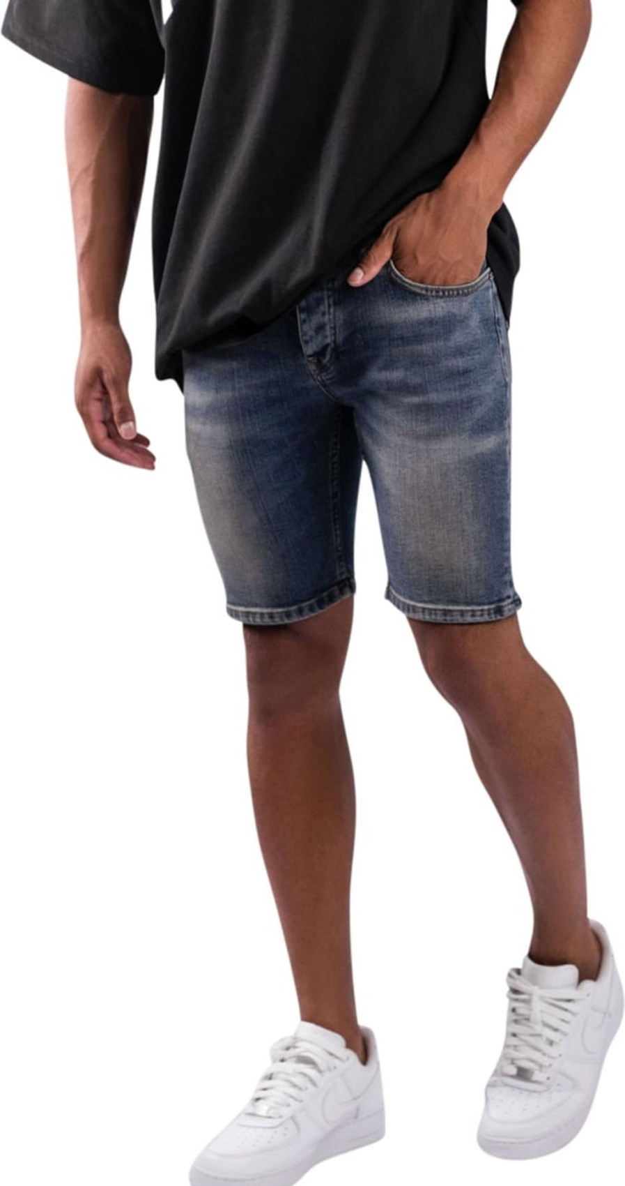 Heren Richesse | Richesse Elite Short Jeans Blauw