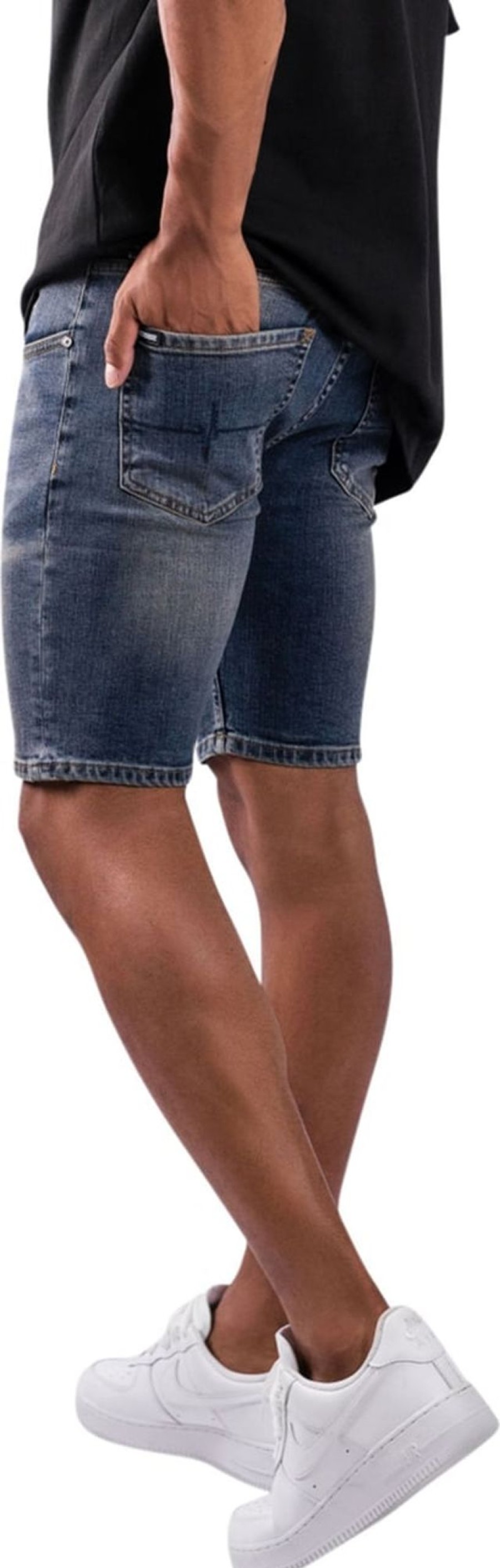 Heren Richesse | Richesse Elite Short Jeans Blauw