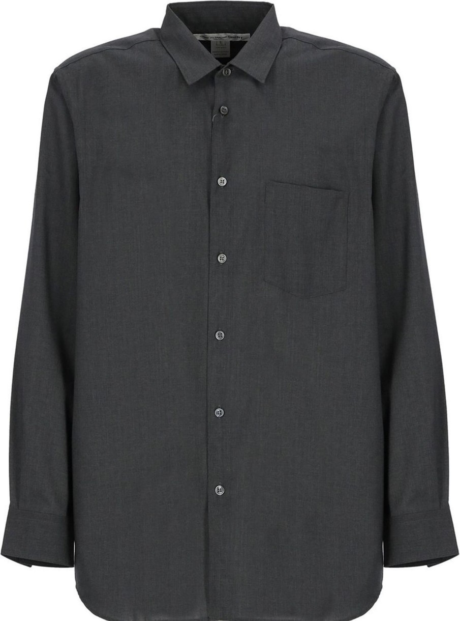 Heren Comme des Garçons | Comme Des Garcons Comme Des Garcons Shirts Grey Grey Zwart