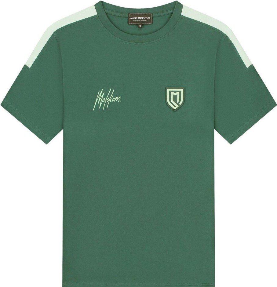 Heren Malelions | Malelions Sport Fielder T-Shirt - Dark Green Groen