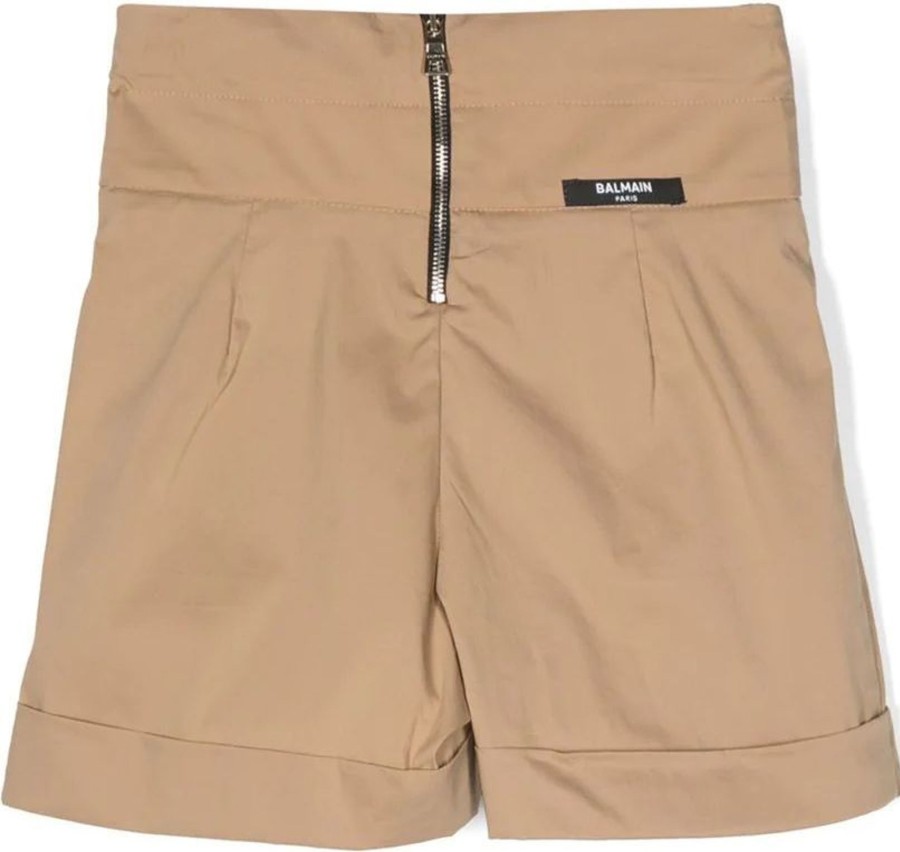 Kids Balmain Shorts | Balmain Short Beige Beige