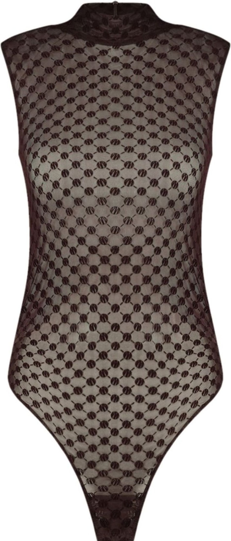 Dames Malelions | Malelions Sleeveless Monogram Bodysuit-Brown Bruin