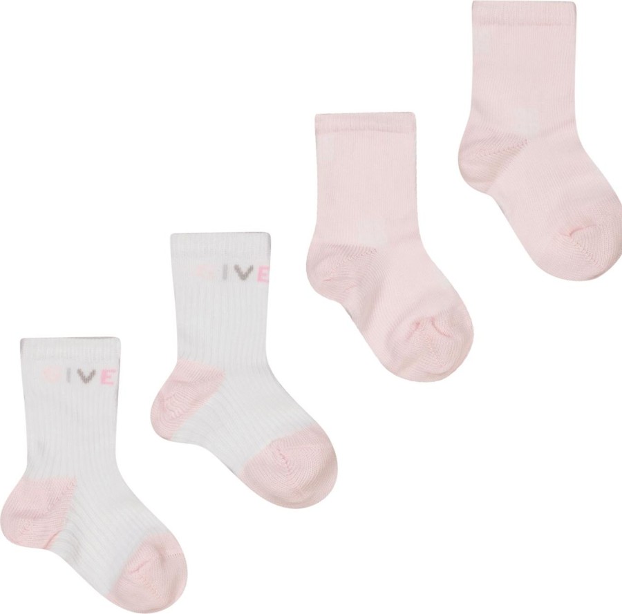 Kids Givenchy Accessoires | Givenchy Givenchy Baby Meisjes Sokjes Licht Roze Roze