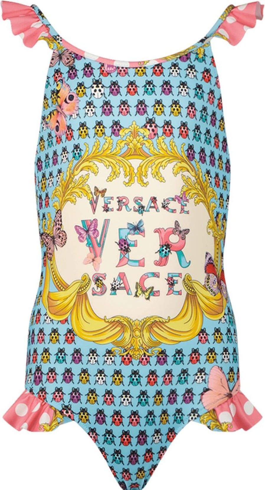 Kids Versace Badkleding | Versace Versace Kinder Meisjes Zwemkleding Blauw Blauw