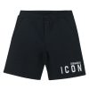 Kids Dsquared2 Shorts | Dsquared2 Dsquared2 Dq1673 D003G Kinder Shorts Zwart Zwart