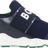 Kids Hugo Boss Sneakers | Hugo Boss Boss Kinder Jongens Sneakers Navy Blauw