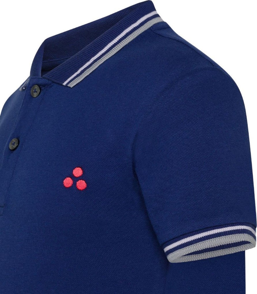 Kids Peuterey Tops | Peuterey New Medinilla Str Kid - Stretchkatoen Polo Met Korte Mouwen Blauw