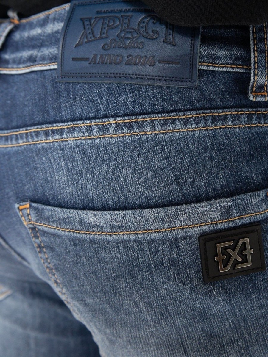 Heren XPLCT Studios | Xplct Studios Gem Jeans Blue Blauw