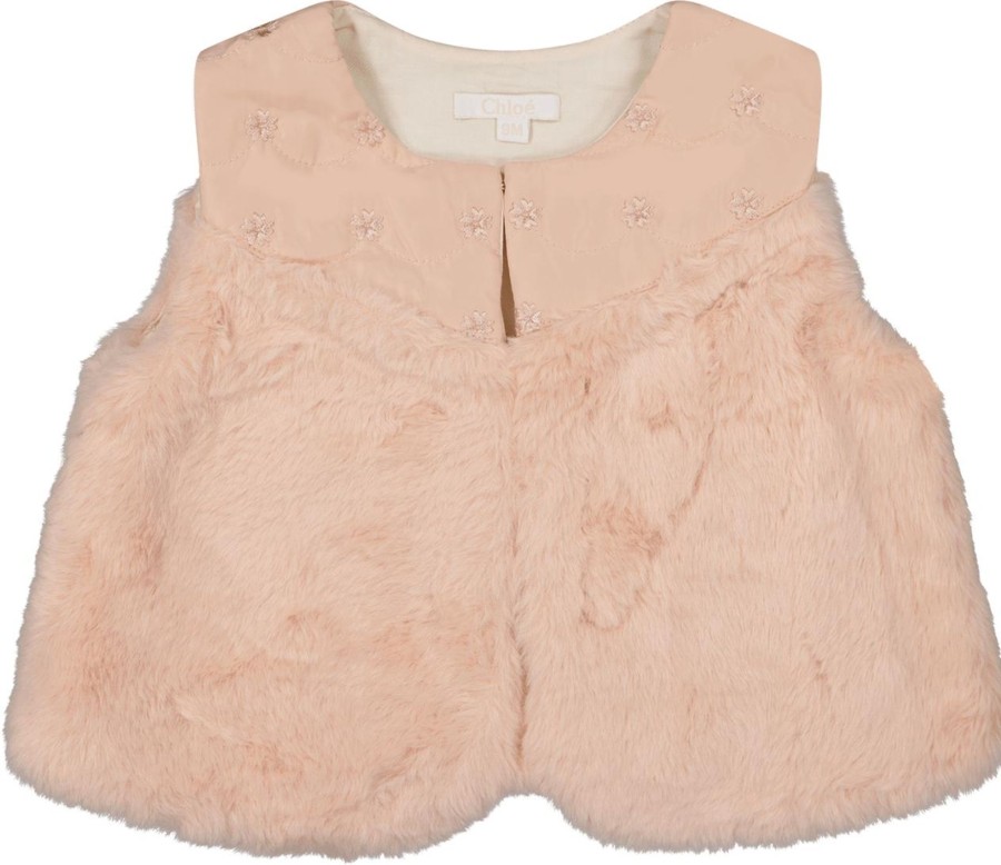 Kids Chloé Vesten | Chloe Chloe Baby Meisjes Gilets Licht Roze Roze