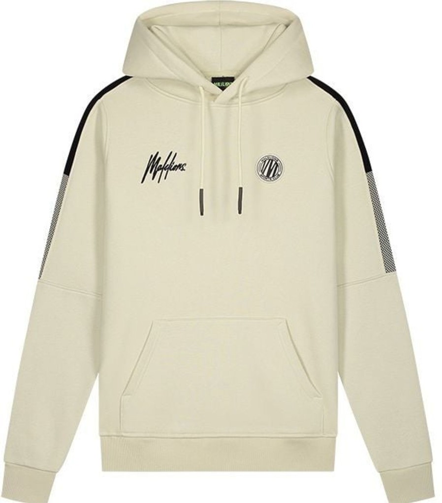 Heren Malelions | Malelions Sport Transfer Hoodie - Beige/Black Beige