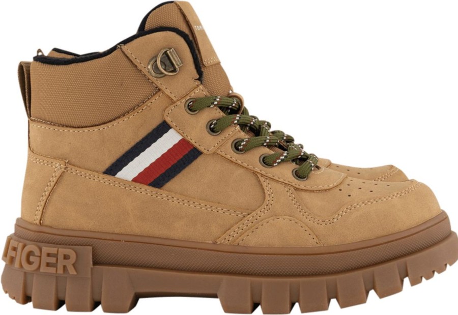 Kids Tommy Hilfiger Laarzen | Tommy Hilfiger Tommy Hilfiger Kinder Meisjes Laarzen Camel Taupe