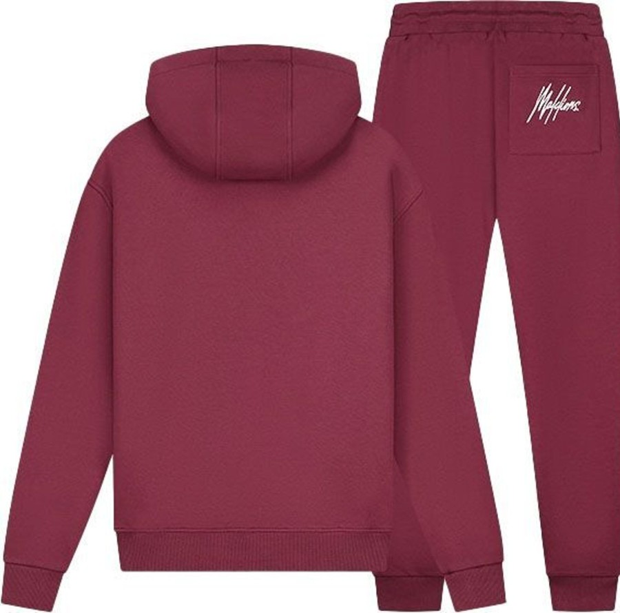 Heren Malelions | Malelions Signature Tracksuit - Burgundy Rood