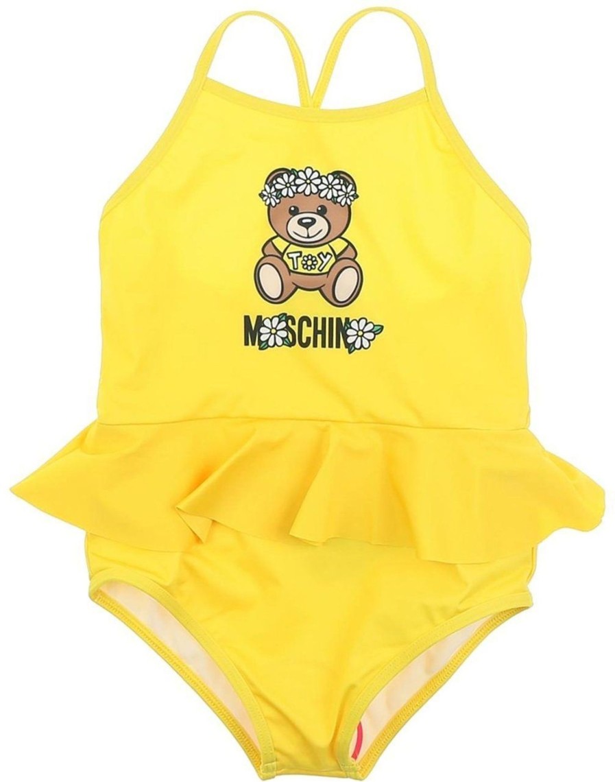 Kids Moschino Badkleding | Moschino Moschino Baby Costume Margh Newborn Geel