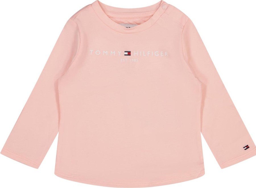 Kids Tommy Hilfiger Shirts | Tommy Hilfiger Tommy Hilfiger Baby Meisjes T-Shirt Licht Roze Roze