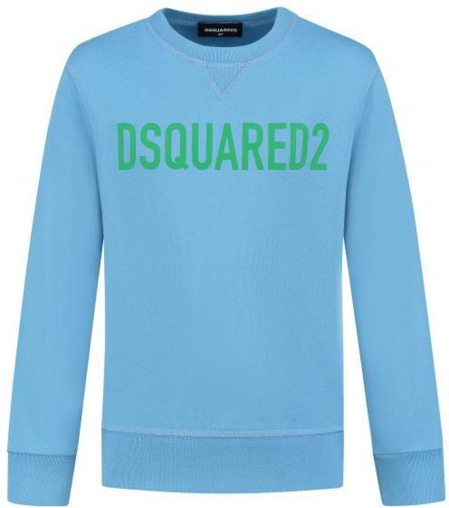 Kids Dsquared2 Truien | Dsquared2 Dsu Relax-Eco Felpa Blauw