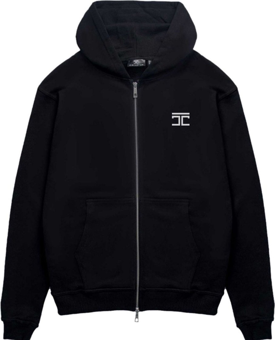 Heren JORCUSTOM | Jorcustom Dream Zipped Hoodie Black Zwart