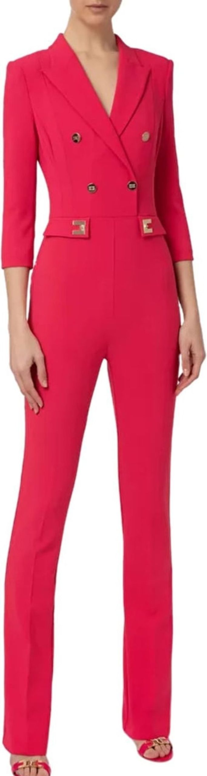 Dames Elisabetta Franchi | Elisabetta Franchi Jumpsuit Fuchsia Roze