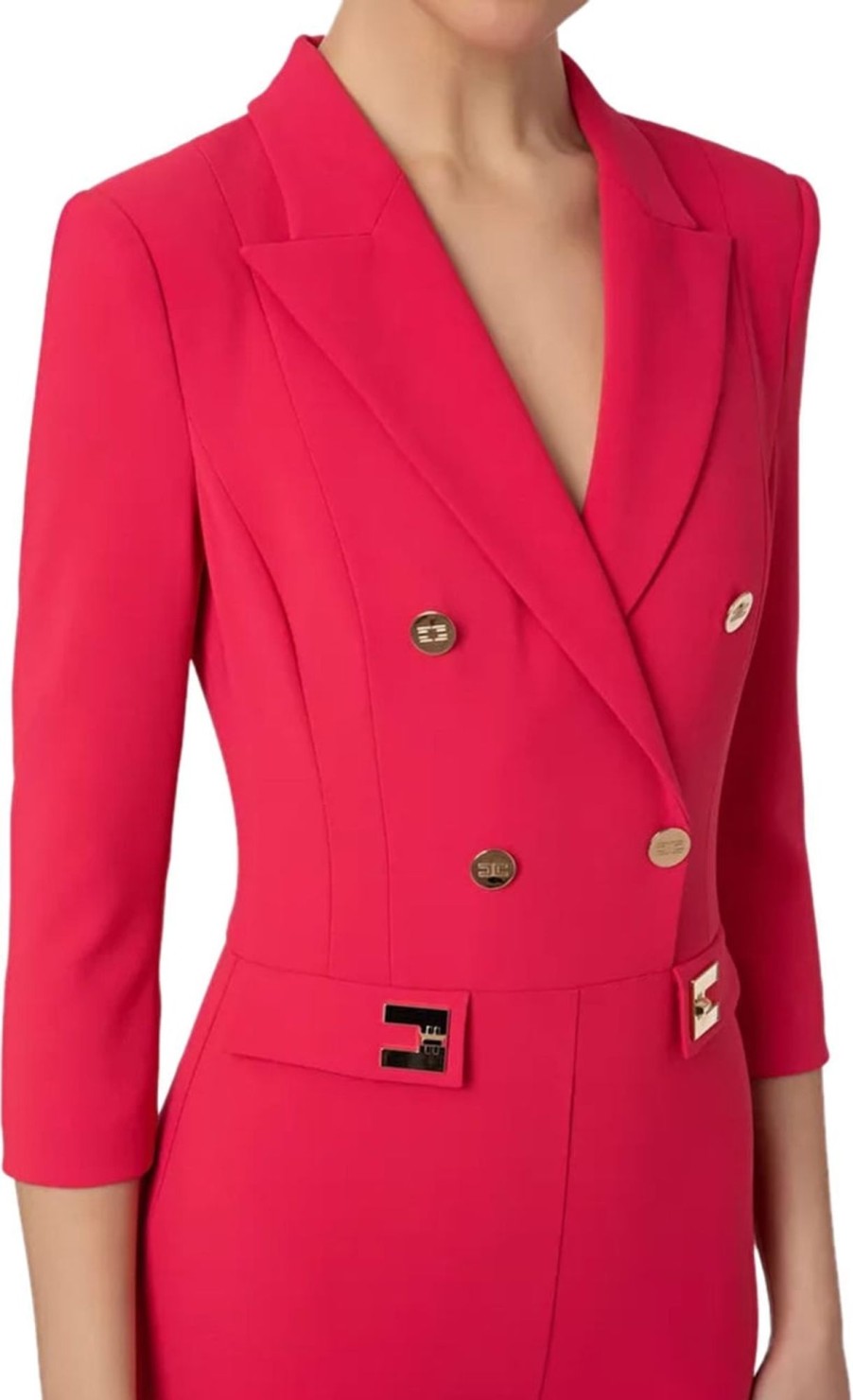 Dames Elisabetta Franchi | Elisabetta Franchi Jumpsuit Fuchsia Roze