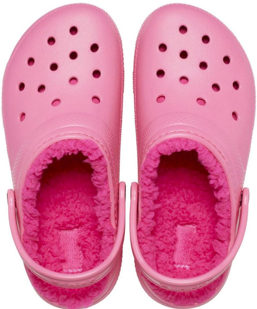 Kids Crocs Schoenen | Crocs Slippers Kid Classic Lined Clog Toddler Cr.207009.Hypk Roze