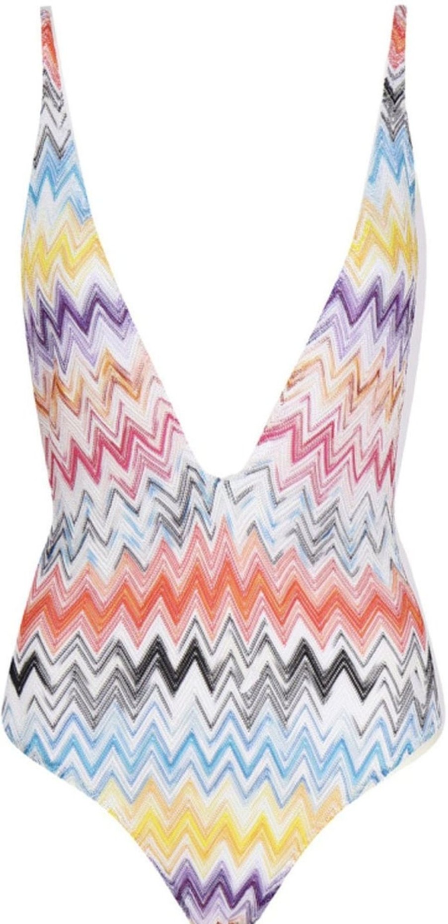 Dames Missoni | Missoni Missoni One-Piece Swimsuit Wit