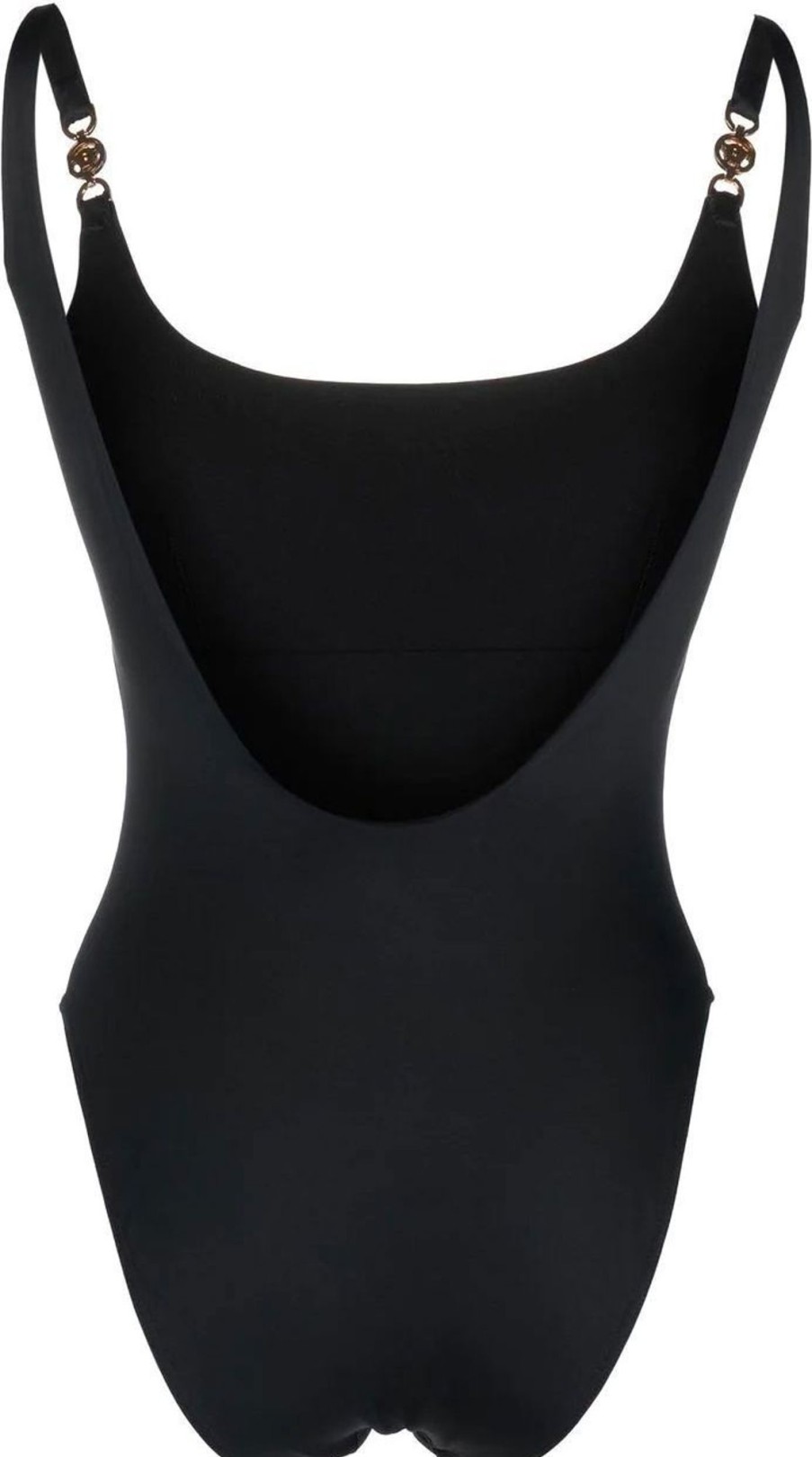 Dames Versace | Versace Greca-Detail Scoop Swimsuit Zwart