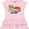 Kids Moschino Jurken | Moschino Moschino Dress Occhiali Newborn Roze