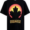 Kids Dsquared2 T-Shirts | Dsquared2 Dsquared2 Kinder Unisex T-Shirt Zwart Zwart