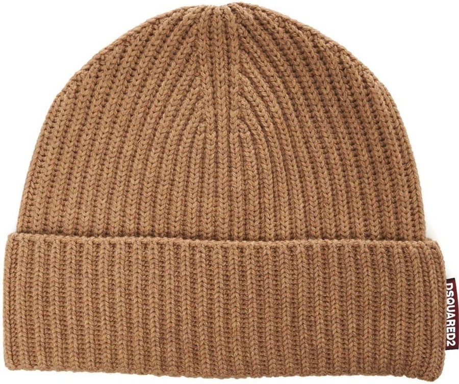 Dames Dsquared2 | Dsquared2 Knit Beanie And Scarf Bruin