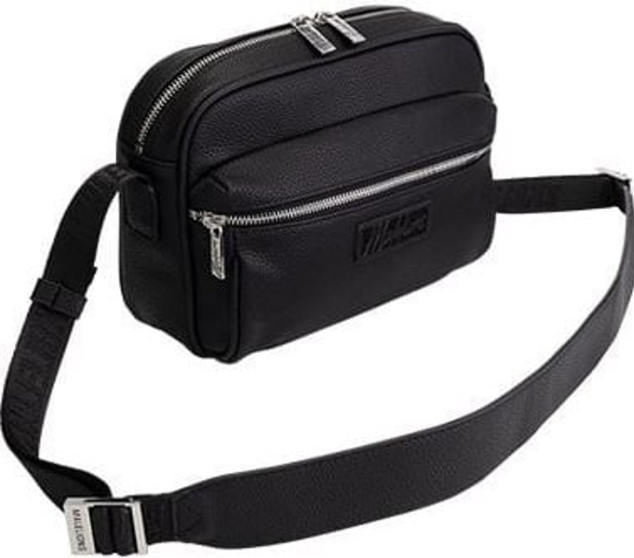 Heren Malelions | Malelions Men Void Messenger Bag - Black Zwart