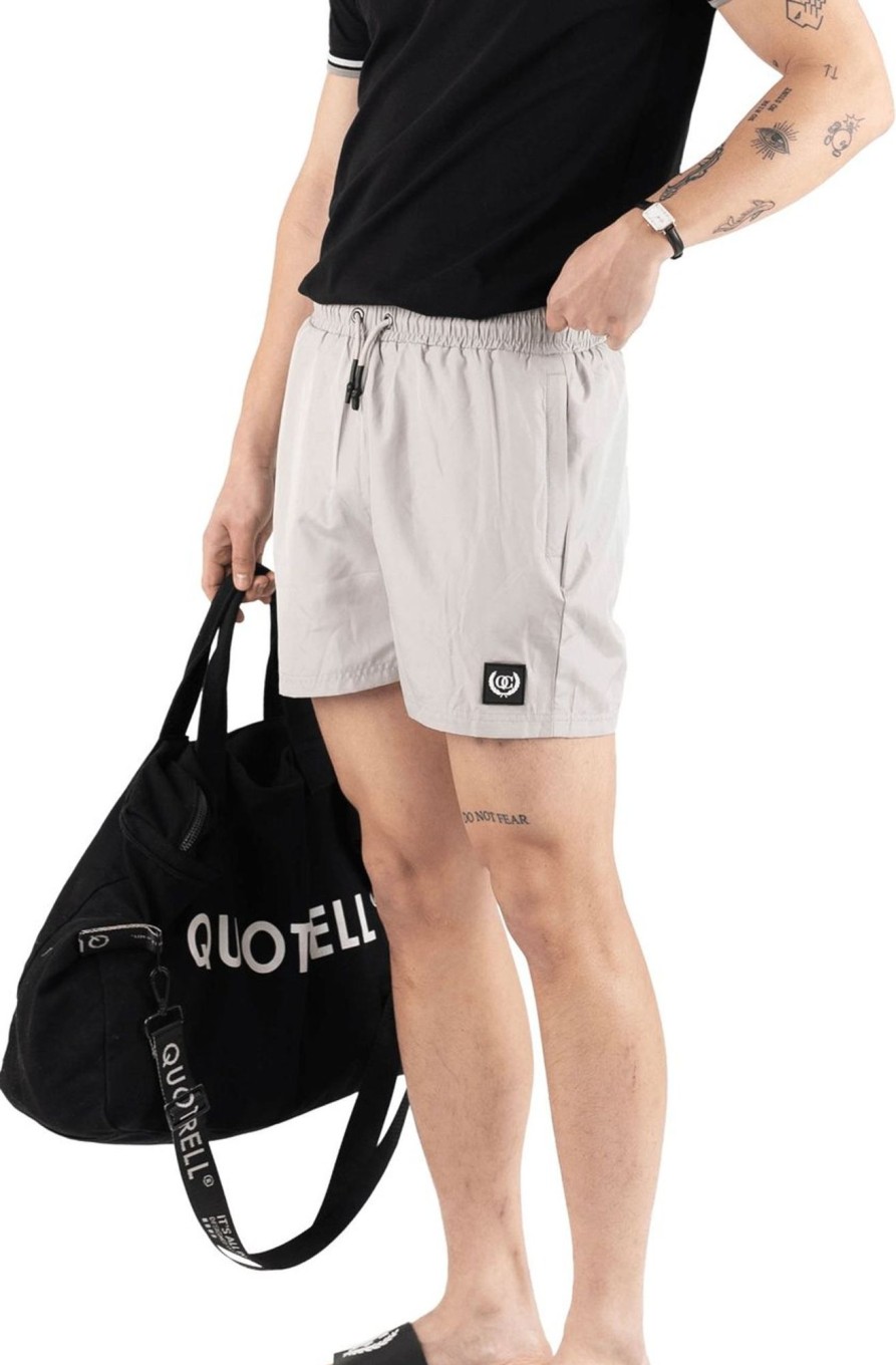 Heren Quotrell | Quotrell Quotrell Couture - Avergne Swimshorts | Taupe/Black Beige