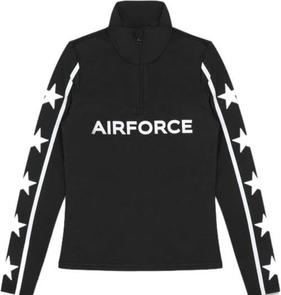 Dames Airforce | Airforce Sqauw Vally Ski Pully Star Dames Zwart/Wit Zwart