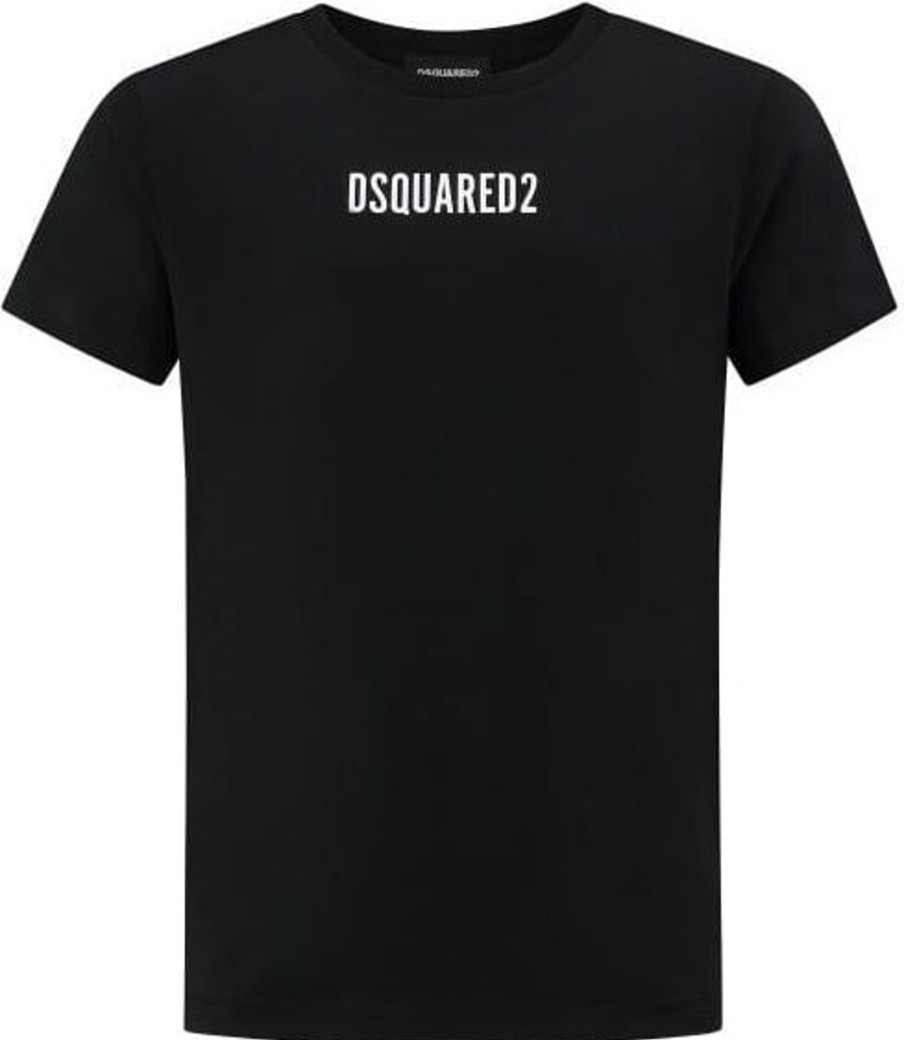 Kids Dsquared2 T-Shirts | Dsquared2 Dtu Relax Maglietta Zwart