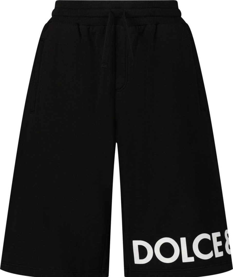 Kids Dolce & Gabbana Shorts | Dolce & Gabbana Dolce & Gabbana Kinder Jongens Shorts Zwart Zwart