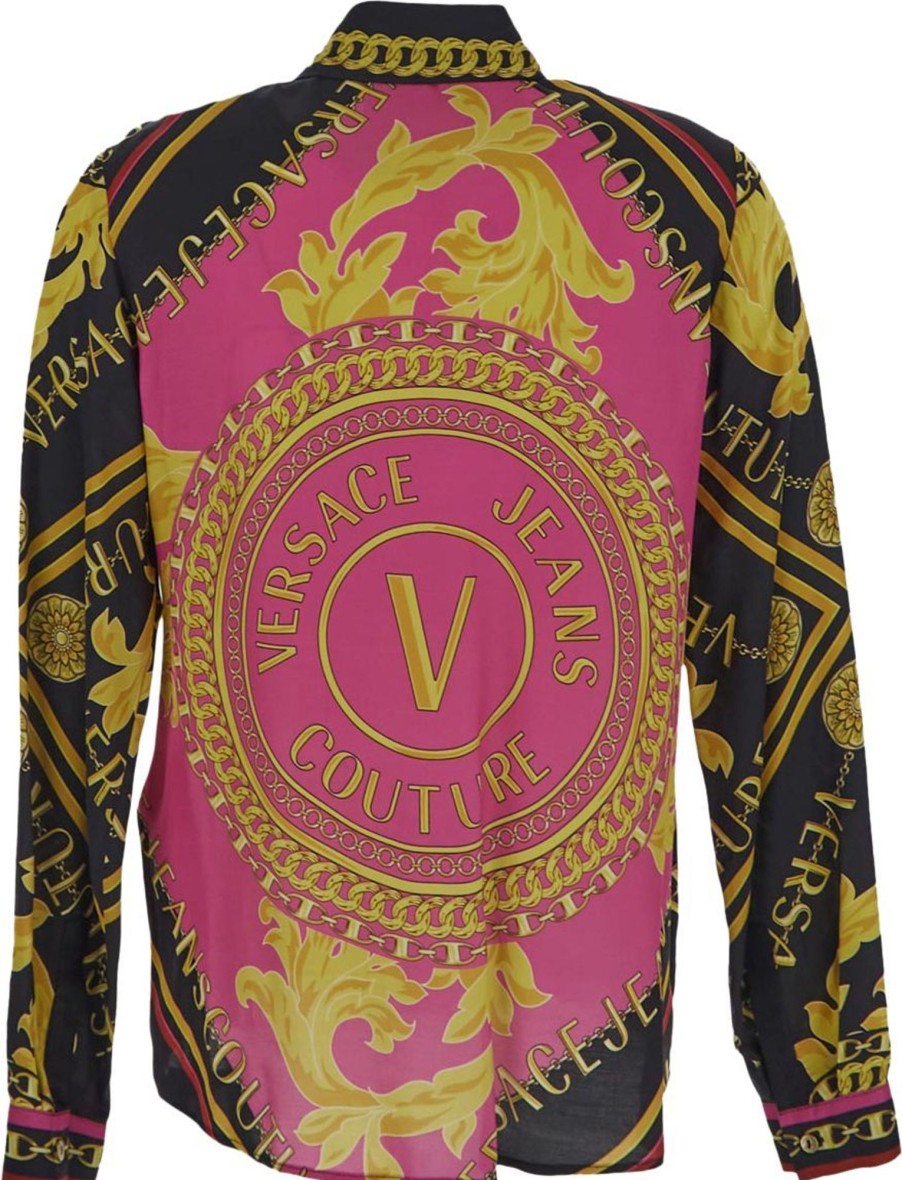 Dames Versace Jeans Couture | Versace Jeans Couture Foulard Print Shirt Roze