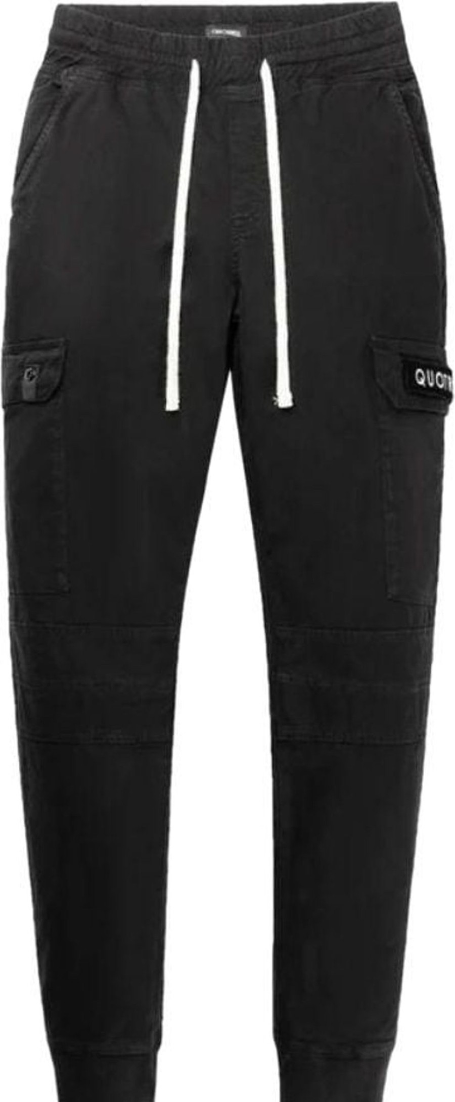 Dames Quotrell | Quotrell Casablanca Cargo Pants | Black/White Zwart