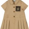 Kids Fendi Jurken | Fendi Fendi Baby Meisjes Jurkje Beige Beige