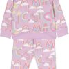 Kids Stella McCartney Jumpsuits | Stella Mccartney Fleece Tracksuit Purple Paars