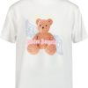 Kids Palm Angels Tops | Palm Angels Palm Angels Kinder Meisjes T-Shirt Off White Wit