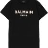 Kids Balmain Tops | Balmain T-Shirts And Polos Black Zwart