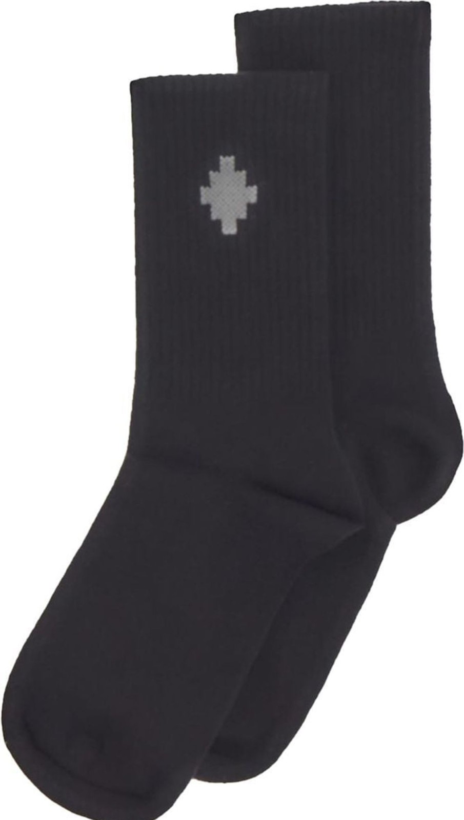 Kids Marcelo Burlon Accessoires | Marcelo Burlon Logo Midhigh Socks Zwart