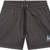 Heren Malelions | Malelions Split Swimshort - Antra/Light Blue Grijs