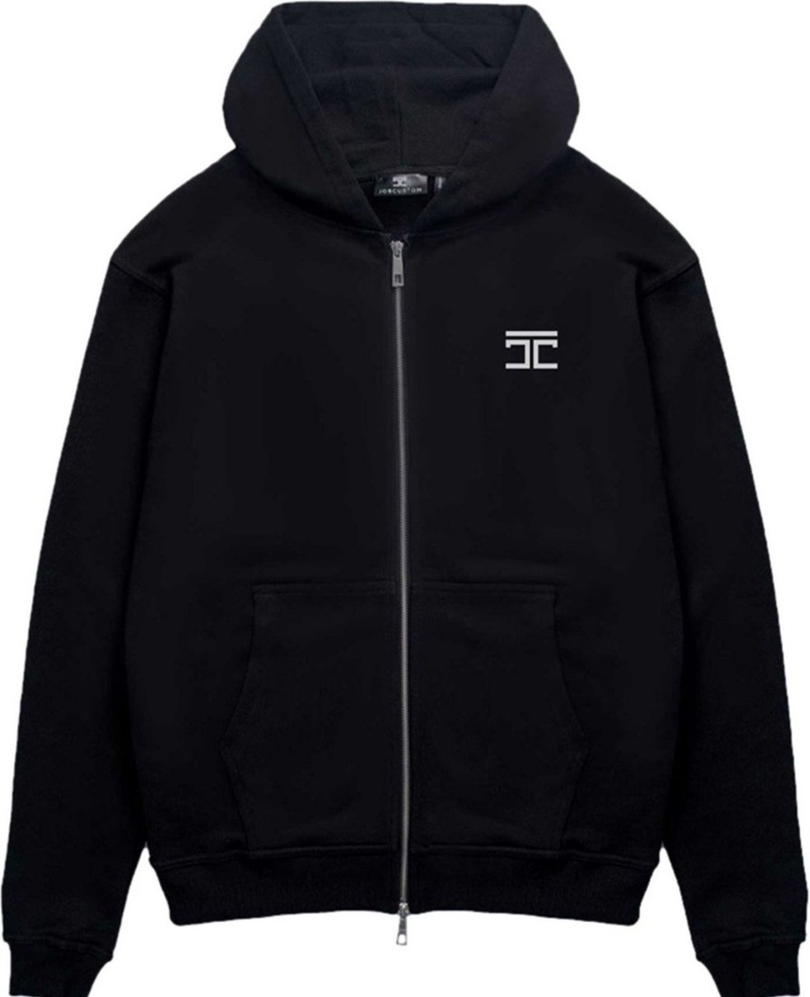 Heren JORCUSTOM | Jorcustom Artist Zipped Hoodie Black Zwart