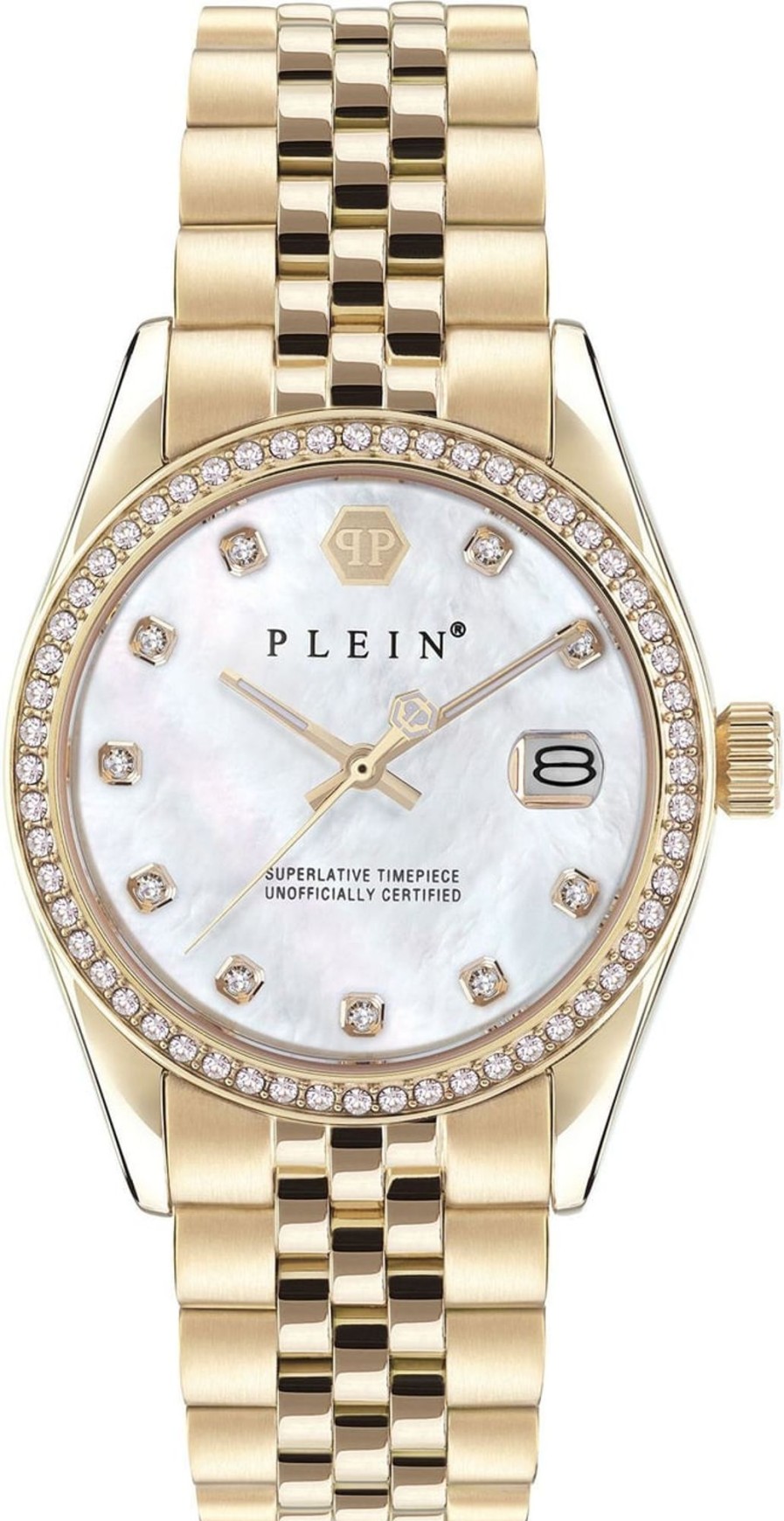 Dames Philipp Plein | Philipp Plein Date Superlative Pwyaa0323 Dameshorloge 34 Mm Wit