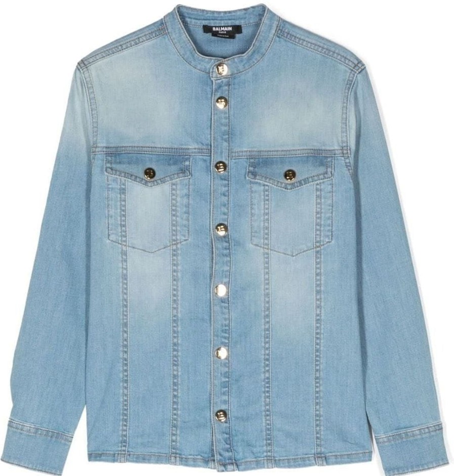 Kids Balmain Blouses | Balmain Shirts Blue Blauw