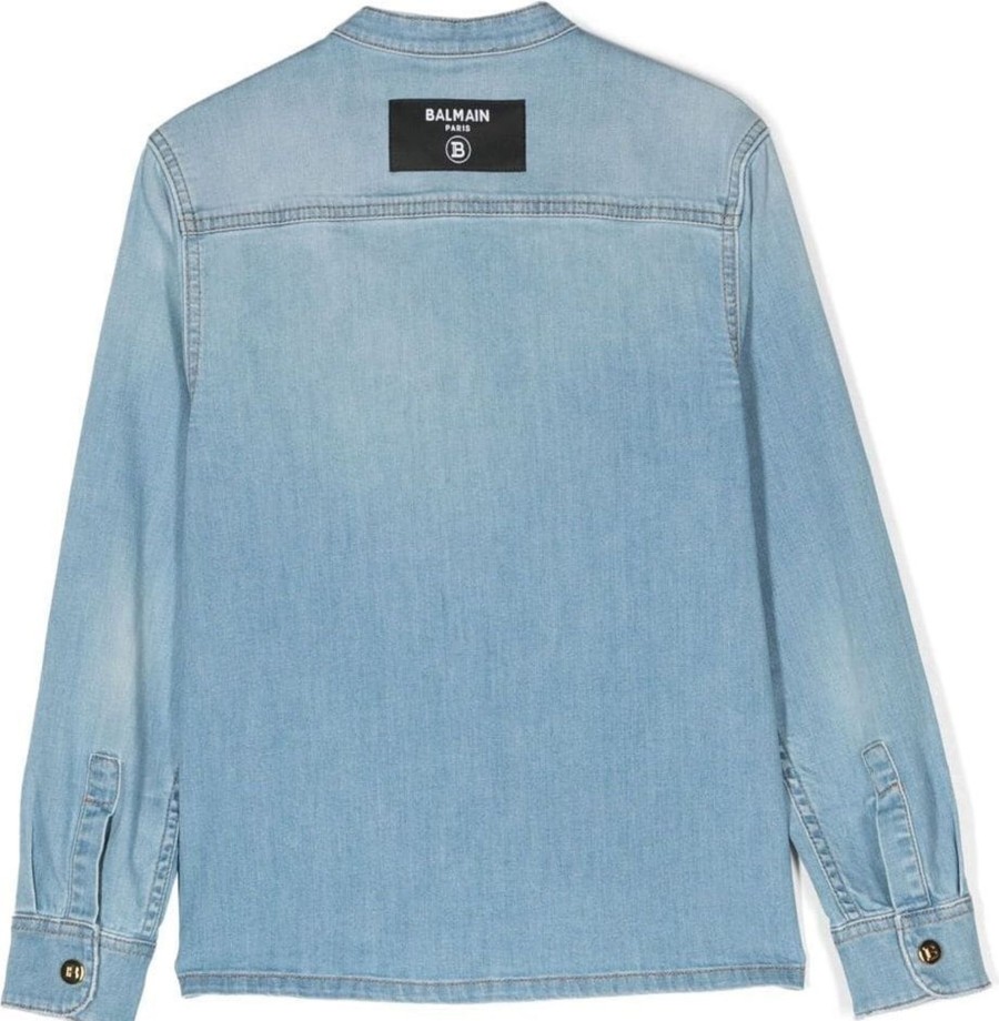 Kids Balmain Blouses | Balmain Shirts Blue Blauw