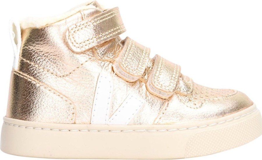 Kids Veja Sneakers | Veja V10 Mid Winter Sneaker Goud Goud