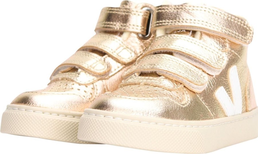 Kids Veja Sneakers | Veja V10 Mid Winter Sneaker Goud Goud