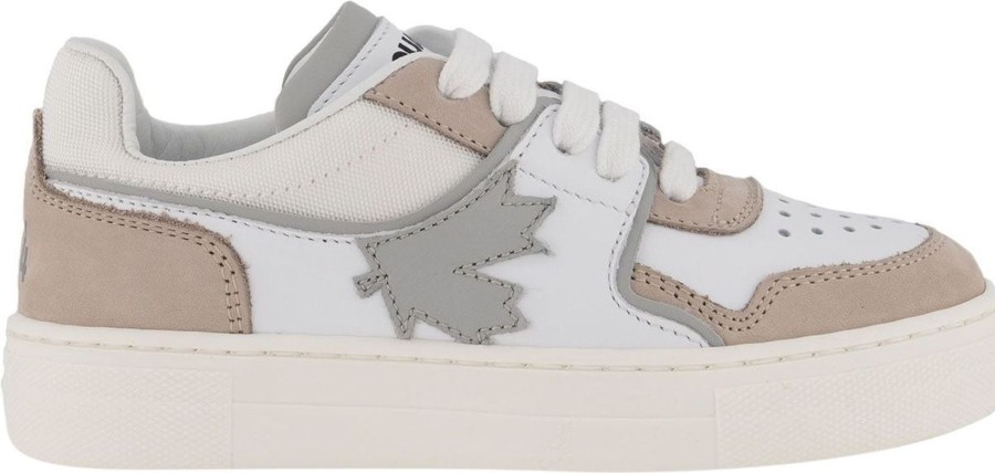 Kids Dsquared2 Sneakers | Dsquared2 Dsquared2 73682 Kindersneakers Wit/Grijs Wit